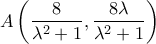 A\left( {\dfrac{8}{{{\lambda ^2} + 1}},\dfrac{{8\lambda }}{{{\lambda ^2} + 1}}} \right)