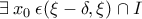 \exists \: x_0 \:  \epsilon  (\xi-\delta, \xi)\cap I