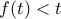 f(t)<t