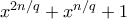 x^{2n/q}+x^{n/q}+1
