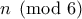n\pmod6