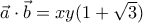 \vec{a}\cdot \vec{b}=xy(1+\sqrt{3})