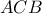 \displaystyle{ACB}