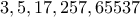 3,5,17,257,65537