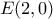 \displaystyle{E(2,0)}