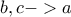 b,c->a
