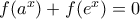 f(a^x)+f(e^x)=0