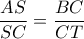\dfrac{AS}{SC}=\dfrac{BC}{CT}