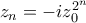 z_{n}=-iz_{0}^{2^{n}}