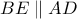 BE\parallel AD