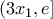 \displaystyle{(3x_1 ,e]}
