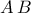 \displaystyle{A\,B}
