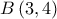 B\left( {3,4} \right)\,
