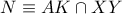 N\equiv AK \cap XY