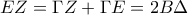 \displaystyle{EZ=\Gamma Z+\Gamma E=2B\Delta}