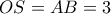 OS = AB = 3