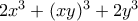 2 x^3 + (xy)^3 + 2y^3