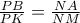 \frac{PB}{PK}=\frac{NA}{NM}