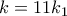 k=11k_1