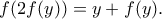 f(2f(y))=y+f(y).