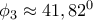 \phi _3\approx 41,82^0