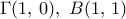 \Gamma (1,\,0),\,\,B(1,\,1)