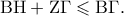 {\rm B}{\rm H} + {\rm Z}\Gamma  \leqslant {\rm B}\Gamma .