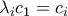\lambda_i c_1 = c_i