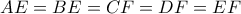 AE=BE=CF=DF=EF