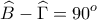 \displaystyle{\widehat{B}-\widehat{\Gamma}=90^o}
