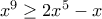 x^9 \geq 2x^5-x