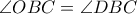 \angle OBC=\angle DBC