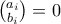\binom{a_{i }}{b_{i }}=0