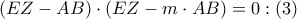 \left( EZ-AB \right)\cdot \left( EZ-m\cdot AB \right)=0:\left( 3 \right)