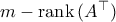 m-{\rm{rank}}\,(A^{\top})