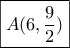 \boxed{A(6, \dfrac{9}{2})}