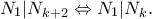 \displaystyle{{N_1}|{N_{k + 2}} \Leftrightarrow {N_1}|{N_k}.} \displaystyle{{N_1}|{N_{k + 2}} \Leftrightarrow {N_1}|{N_k}.}