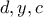 d, y, c