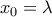 x_{0}=\lambda x_{0}=\lambda