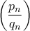 \displaystyle \left (\frac {p_n}{q_n}\right)