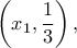 \left(x_1,\dfrac{1}{3} \right),