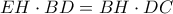 EH\cdot BD=BH\cdot DC