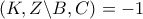 (K,Z \backslash B,C)=-1