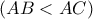(AB< AC)