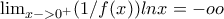 \lim_{x->0^+}(1/f(x))lnx=-oo \lim_{x->0^+}(1/f(x))lnx=-oo