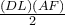 \frac{(DL)(AF)}{2}