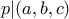 p|(a,b,c)