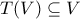 T(V)\subseteq V