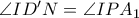 \angle ID'N=\angle IPA_{1} \angle ID'N=\angle IPA_{1}