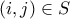 (i,j) \in S